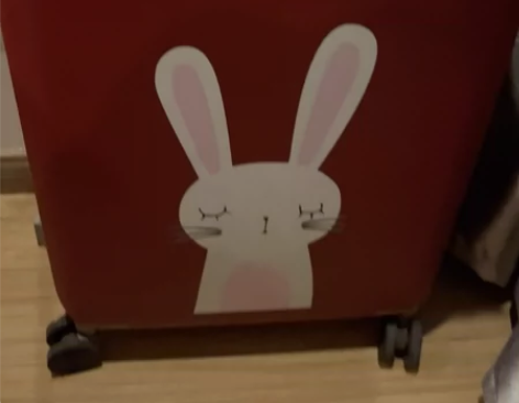 米熙行李箱24寸 红色兔兔 九成新 宝贝在...