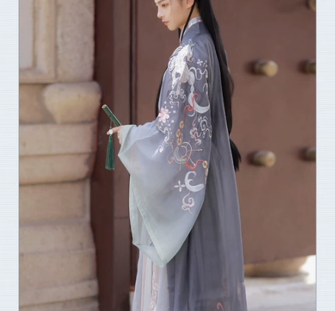 麟星瑶   魏晋制汉服交领齐腰襦裙四件套 ...