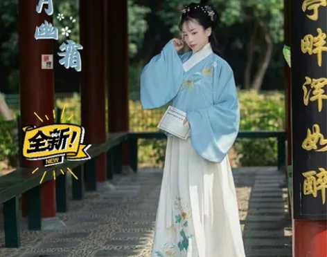 赭颜汉服月幽霜白色褶裙s码 全新仅试穿带吊...