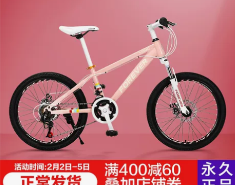 永久儿童自行车男女孩小学生单车中大童10岁...