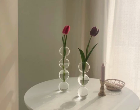 透明泡泡球花瓶花插  唯美氛围感装饰花插 ...