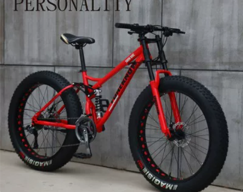 自行车 山地车自行车变速越野沙滩雪地山地减...