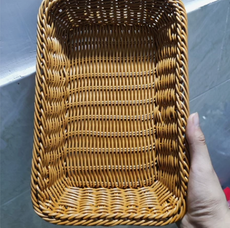 4个包邮38元，超市水果篮子塑料藤筐长方形...