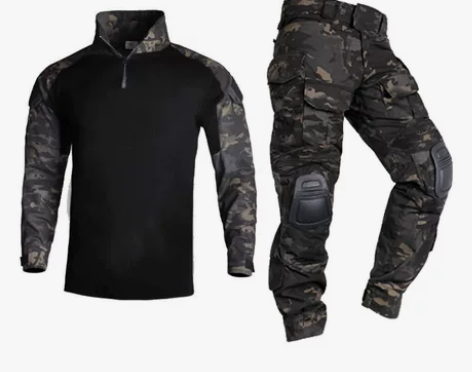 迷彩服男蛙服战术套装特种训练服配护具战狼特...