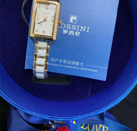 【ROSSINI】罗西尼新款手表女陶瓷表带...