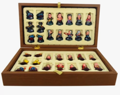 创意礼品三国演义象棋Q版立体人物中国象棋套...