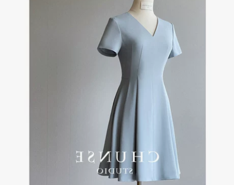 法式设计高级感别致裙子小众高端轻奢仙女雪纺...