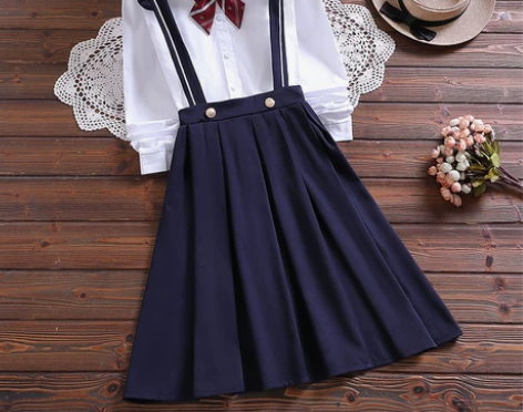 大童连衣裙子春夏长袖初中学生朗诵表演出主持...