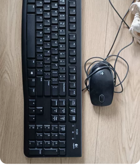 罗技键盘鼠标一套，型号K120 感兴趣的话...