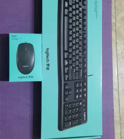 全新 罗技有线键盘 K120  罗技有线鼠...
