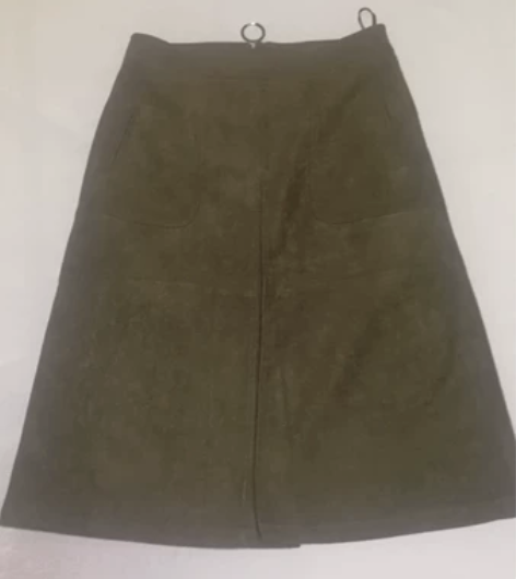 品牌型号 ：拉夏贝尔 军绿 半裙 麂皮 新...