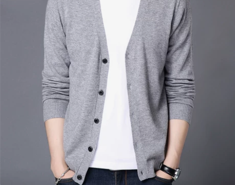 花花公子秋季新款男士开衫帅气外穿毛衣外套男...