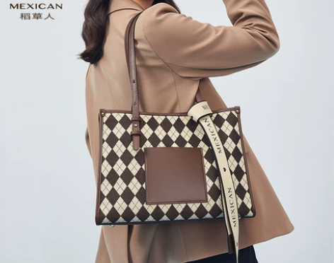 稻草人包包女士手提包时尚小众高级感通勤包单...