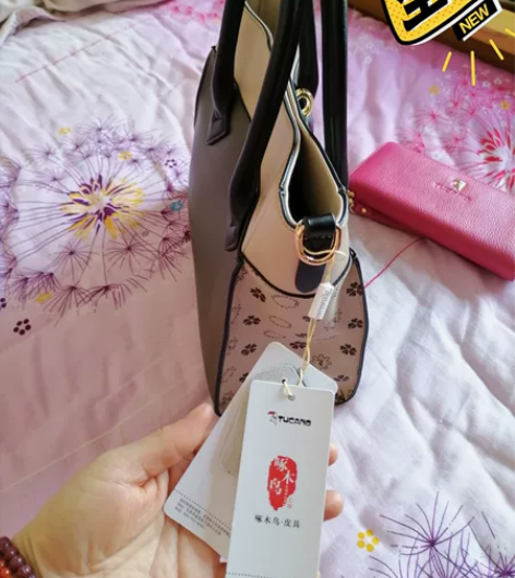 啄木鸟手提包女2021新款时尚单肩包女大容...