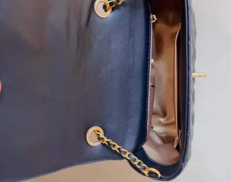 小香风黑色金球大mini链条包菱格包 [超...