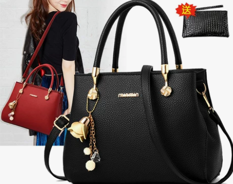 沫厘袋鼠2021秋冬新款女时尚手提包单肩斜...