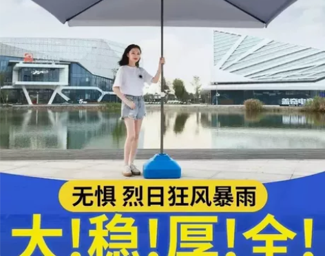 大号户外遮阳伞摆摊伞方形太阳伞庭院伞大型雨...