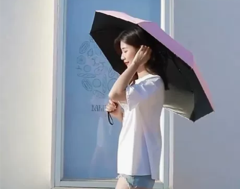 全自动三折叠雨伞黑胶防晒防紫外线遮阳大号双...