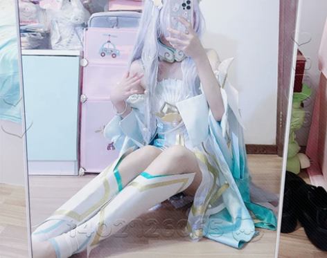 三町目家西施游龙清影cos服 全套加配饰 ...