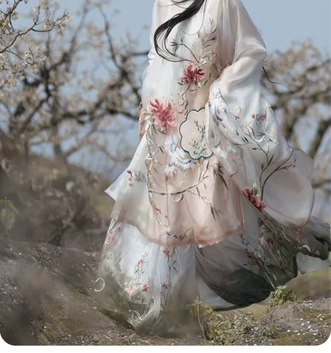 异志阁原创明制汉服烛叶改良马面裙绣花刺绣春...