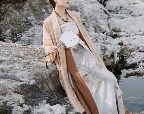 汉服三件套 汉服套装余白新中式[束荷]长干...