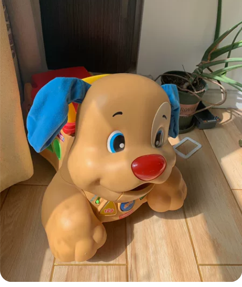 费雪狗狗学步车Y9854宝宝学走路四轮手推...