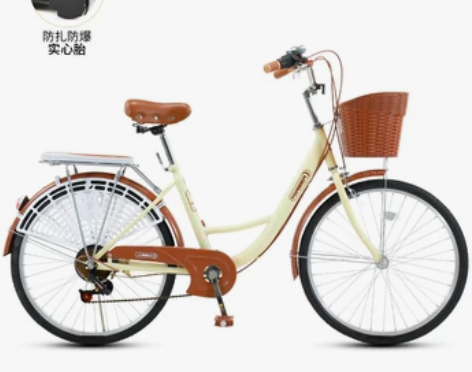 【狂欢价】永久牌自行车女式成年实心胎通勤男...