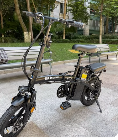 新日折叠电动自行车，小型电动车锂电池代驾电...