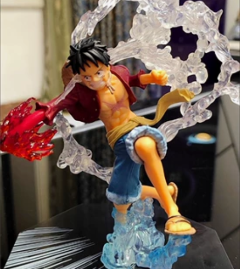 二次元海贼王手办火拳路飞玩具人偶动漫公仔生...