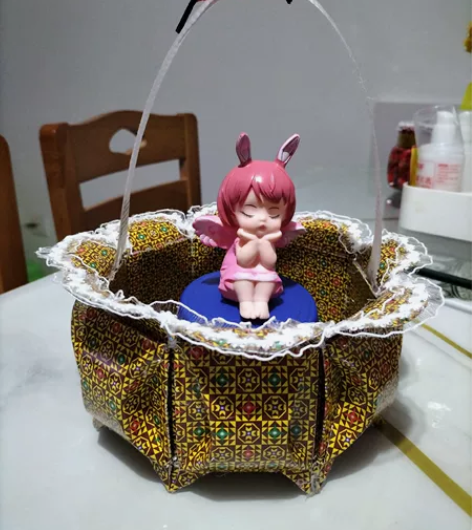 全新纯手工扑克牌 自制小花篮工艺品 不含安...