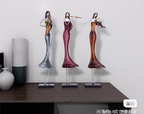 A246 演奏艺术家系列女孩摆件手工打造艺...