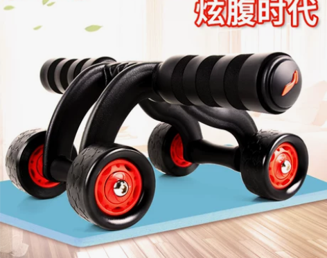 李宁健腹轮四轮健腹器男锻炼腹肌卷腹滚轮女收...