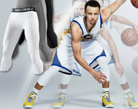 篮球七分紧身裤男运动装备跑步健身套装白训练...