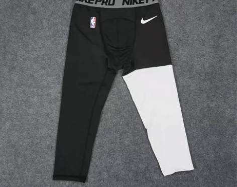 耐克篮球紧身裤高弹七分裤球员热身健身训练裤...