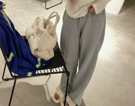 JIUER 加绒卫裤女2021年秋冬新款港...