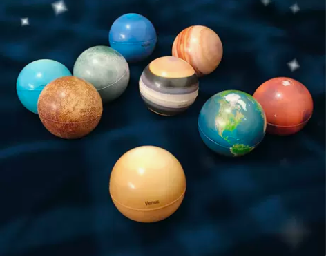 弹力球 弹力球玩具太阳系宇宙八大星球模型球...