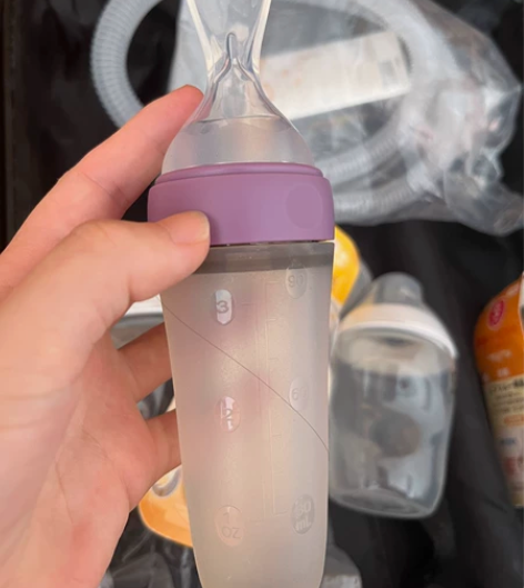 儿童挤压式喂养勺 尺寸   208×49×...