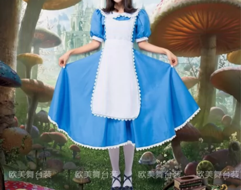 爱丽丝蓝色女仆装 新款cosplay动漫女...