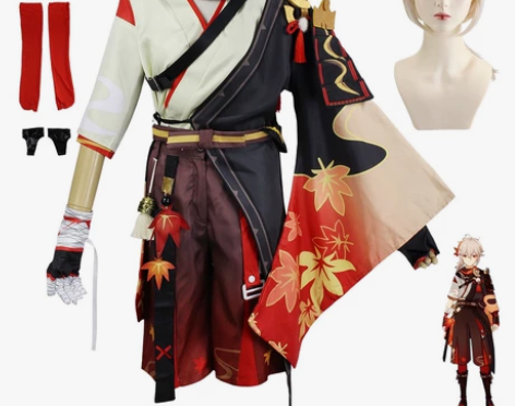 原神稻妻城枫原万叶cos服套装动漫游戏服饰...