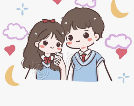 【拍一赠一～】简笔画头像定制情侣手绘头像画...