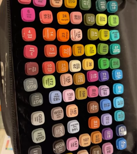 Touchmark马克笔80色油性速干双头...