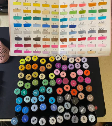 正版sta斯塔3203马克笔套装学生双头漫...