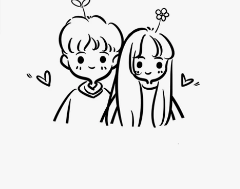 q版手绘头像 Q版卡通简笔画头像情侣手机壳...