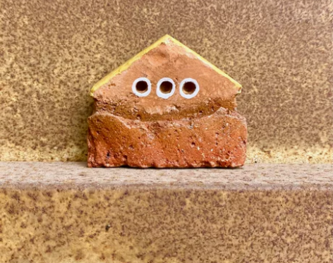 《房子》 孤品手工粗陶冰箱贴，mini艺术...