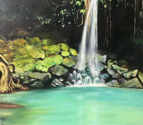 只手绘风景油画居家办公装饰画 2020.5...