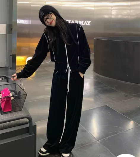 EKOOL定制一套出售！ 丝绒时尚套装女秋...