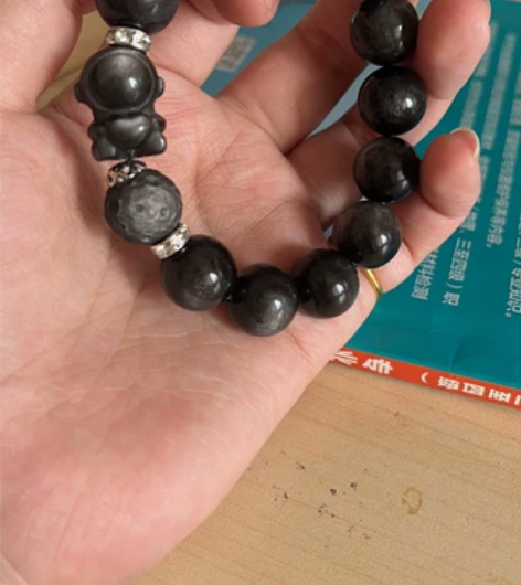 银曜石宇航员星球手串 14m，米数个人不太...