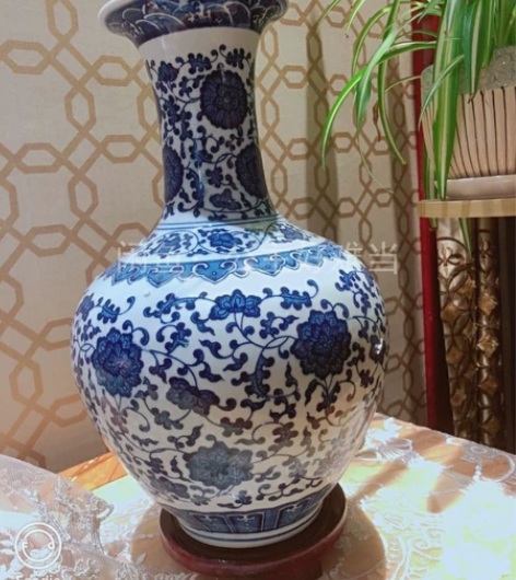 店面不开了捡漏闲置赏瓶景德镇花瓶陶瓷器青花...