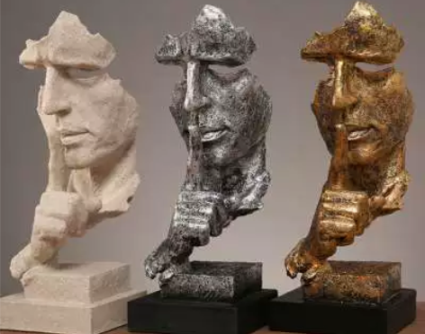 北欧轻奢沉默是金摆件创意雕塑客厅酒柜书房办...