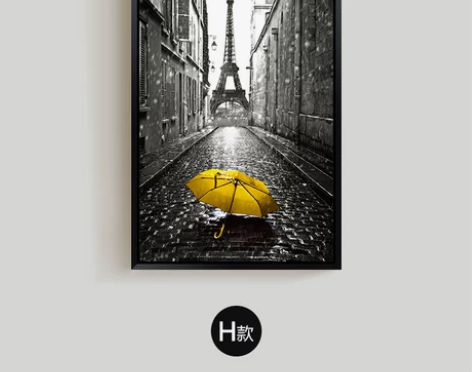 黑白现代客厅装饰画简约挂画沙发背景墙画三联...